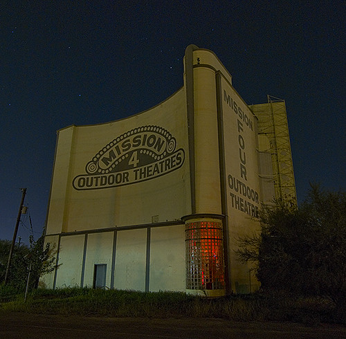 abandoned architecture night sanantonio texas theatre drivein streamlinemoderne mission4 ~wevegotthepower~