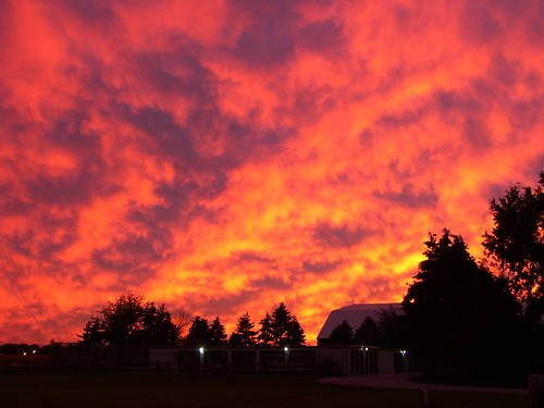 sunset ohio sky silhouette clouds fire oregonohio
