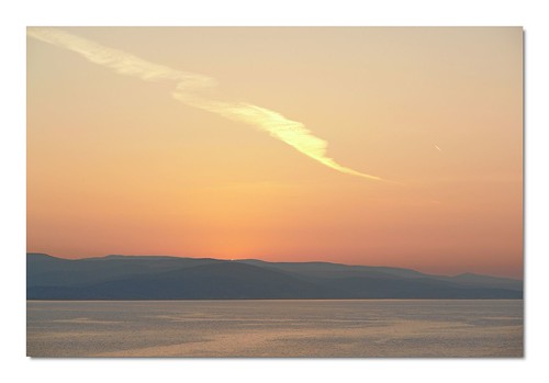 sunset sky croatia adriaticsea makarska bratus
