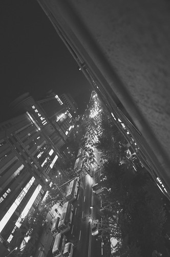 street blackandwhite night lights nikon asia seoul southkorea topview d90