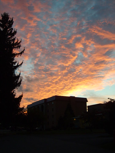 new sunset sky tree college clouds sunrise campus fire library main aldersonbroaddus