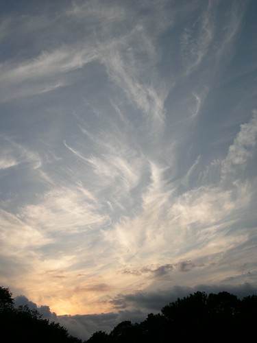 sunset sky angel clouds