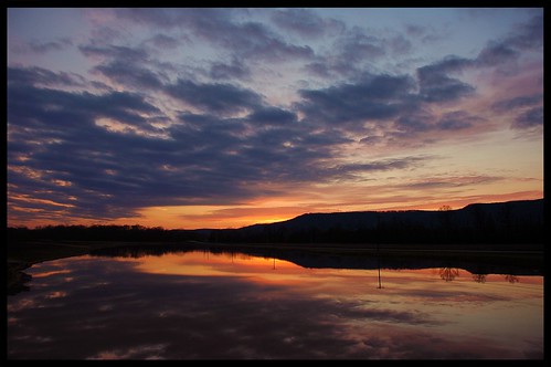 sky reflection water clouds sunrise pond huntsville alabama bamawester napg