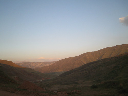 sunset mountain kyrgyzstan