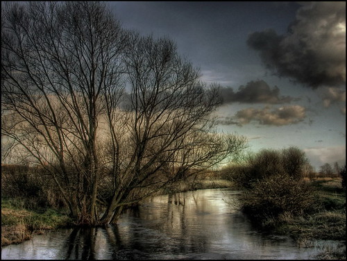water clouds manipulated river landscape spring hdr ottersberg wuemme anawesomeshot