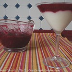 Vanillepudding mit Cranberry-Kompott