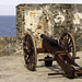 Historic cannon at the ready in old San Juan Puerto Rico