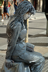 Mermaid Human Statue, Las Ramblas, Barcelona