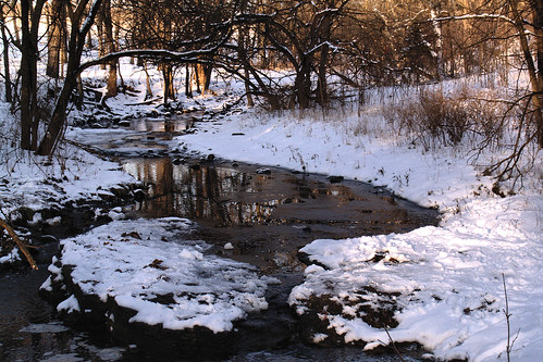 park winter snow water creek kansas lenexa shawneemissionpark