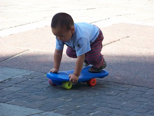 Child playing at Wien (St.Stephen's Square)