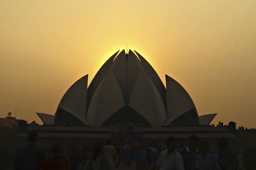 sunset india architecture temple lotus delhi pickbykc