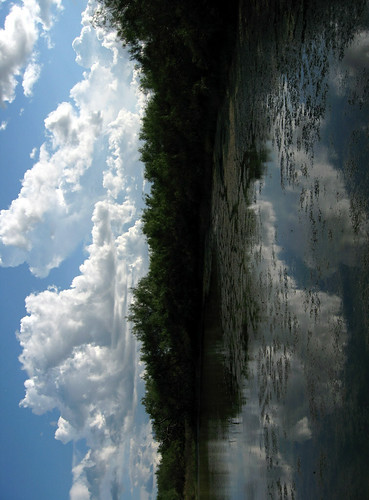 sky reflection nature clouds pond rorschach