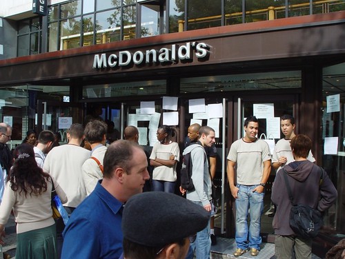 McDonald's workers on strike, Paris