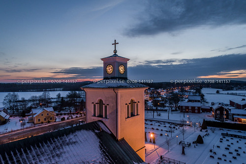 målilla 3 kyrka flygfoto vinter kalmarlän sweden se