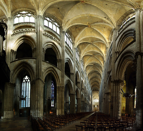 panorama france church architecture europe catholic stitch cathedral gothic perspective cathédrale rouen inside normandie gothique perfectpanoramas