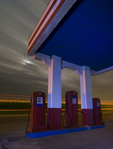 station night texas mobil gas restored jarrell