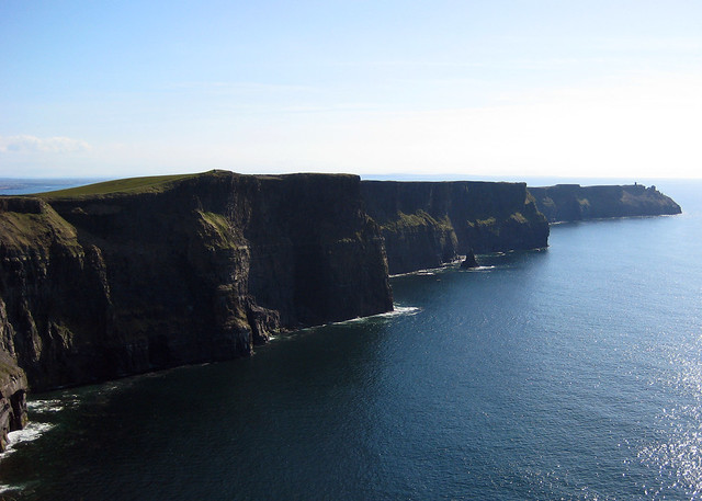 A sunny day at Ireland's Cliffs of Moher.