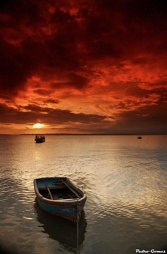wood light sunset red sky portugal water clouds digital reflections river boat wooden nikon horizon small d70s nikond70s filter dslr tobacco tagus alcochete filtered cokin bytheriver pmsmgomes