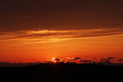 sunset skysun treesmountains