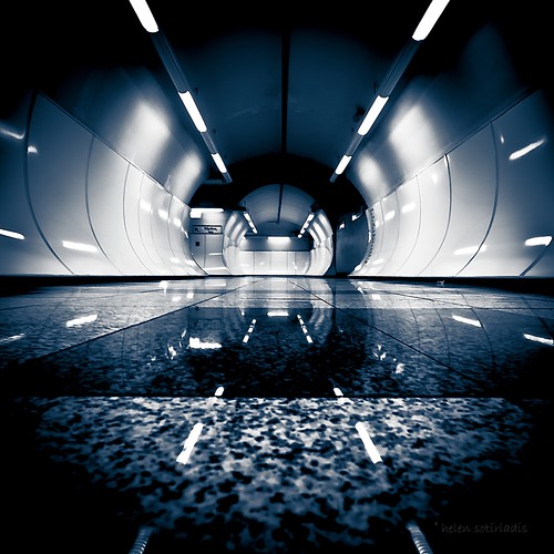 blue bw white black reflection monochrome architecture canon hall published floor metro perspective corridor athens symmetry pointofview greece imf sciencefiction crisis battlestargalactica syntagma canonefs1022mmf3545usm greekrevolution canoneos40d