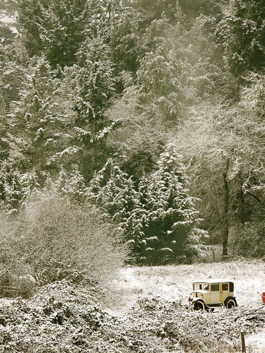 snow landscape antiquecar nca willits mendocinoco