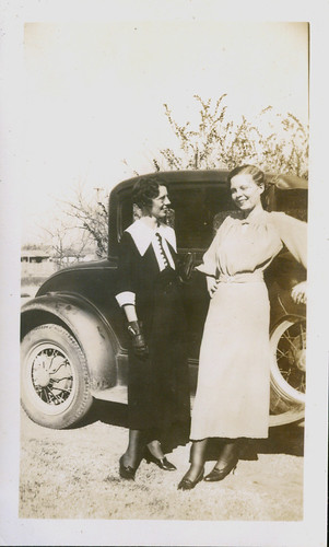 Two women and a car