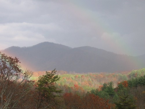 trees sky mountain clouds forest rainbow doublerainbow
