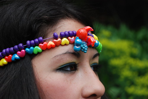 colors girl face fashion fruit hair hearts outside nose necklace beads rainbow eyes bokeh makeup jewelry cheeks bead eyeshadow headbands beading eyebrows headband necklaces costumejewelry
