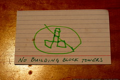 no building block towers (the rules, according to ni… 