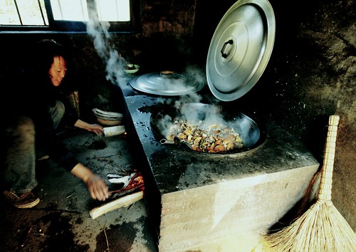 china food house mountains cooking mushrooms cuisine countryside fry asia pan chilli wok liaoning dongbei huanren