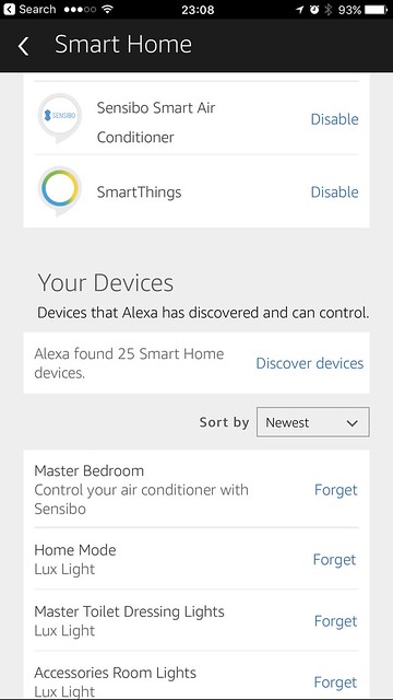 Amazon Alexa App - Your Devices