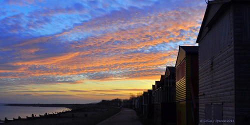 pink blue sea england sky orange colour beach beauty sunrise skyscape kent sand colours shed huts hut shore tranquil