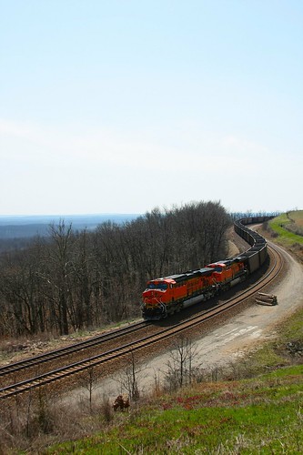 railroad orange train landscape diesel missouri coal coaltrain es44ac