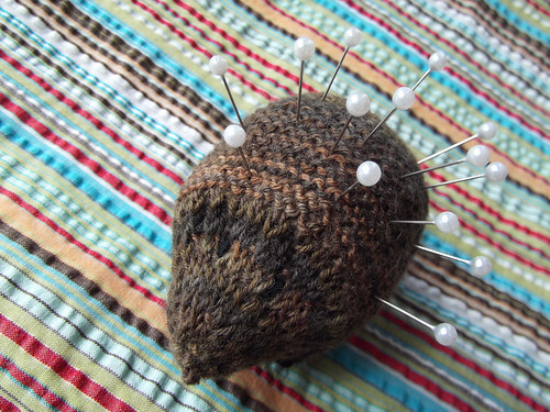 Hand Knit Hedgehog Pincushion
