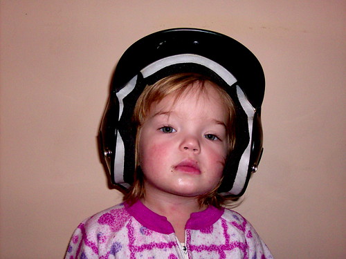 portrait baby girl sport wall female kid baseball helmet niece 50views kora baseballhelmet