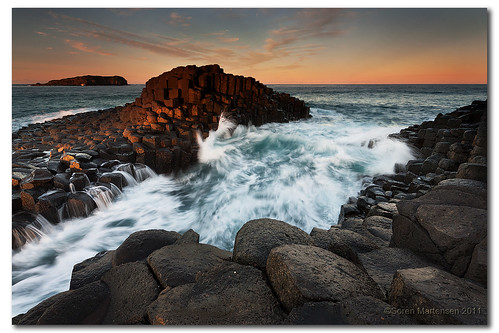 ocean sunset seascape canon rocks wave australia nsw aussie aus manfrotto lastlight eos450d fingalheads 450d bestofaustralia basaltrocks tweedshire sorenmartensen hitechgradfilters 09ndreversegrad