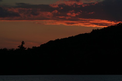 sunset lake clouds algonquin campingcanadaontariosummer