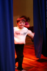 nick on stage, emerging from the curtain    MG 1883 