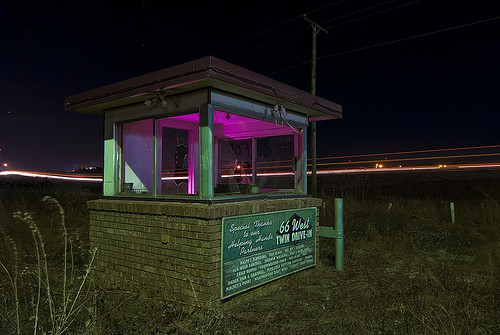 abandoned oklahoma night route66 drivein weatherford