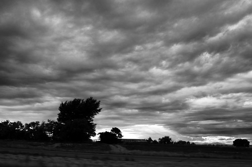 sunset sky blackandwhite storm tree clouds rural nikon colorado 32 i76 d40 project365 1855mmf3556