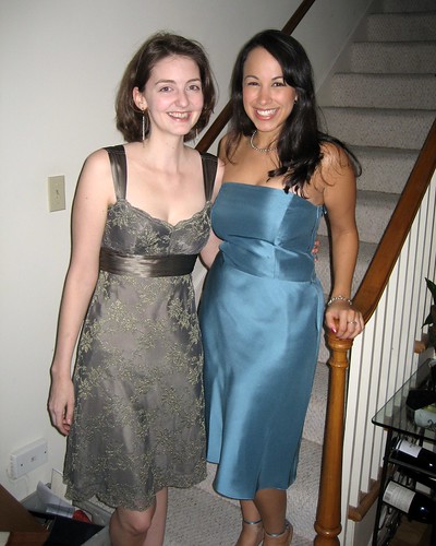 Sarah and Ericka on the stairs!