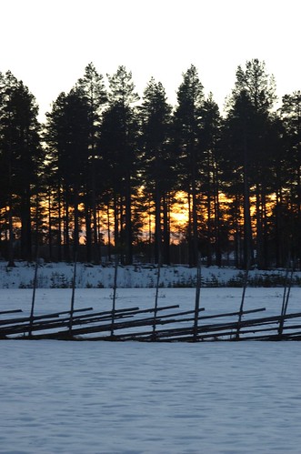 sunset sweden lappland lapland fredrika viskasjön