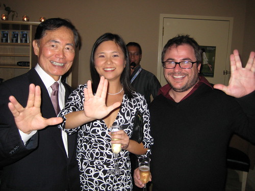 Throwing gang signs with Sulu
