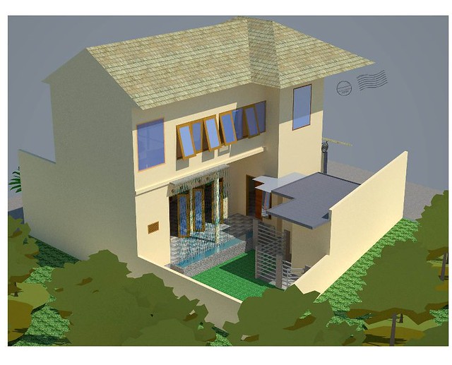 Gambar Desain Rumah Tampak Samping Dalam, Contoh Gambar 