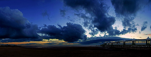 sea sky panorama beach clouds evening coast pier seaside twilight dusk dramatic lancashire casio sands stannes fylde exp600 waxinglyrical anawesomeshot