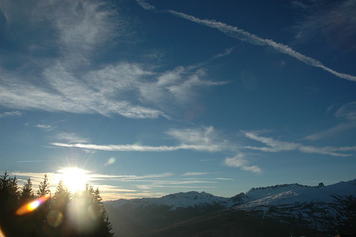 sky mountain snow france alps lesarcs