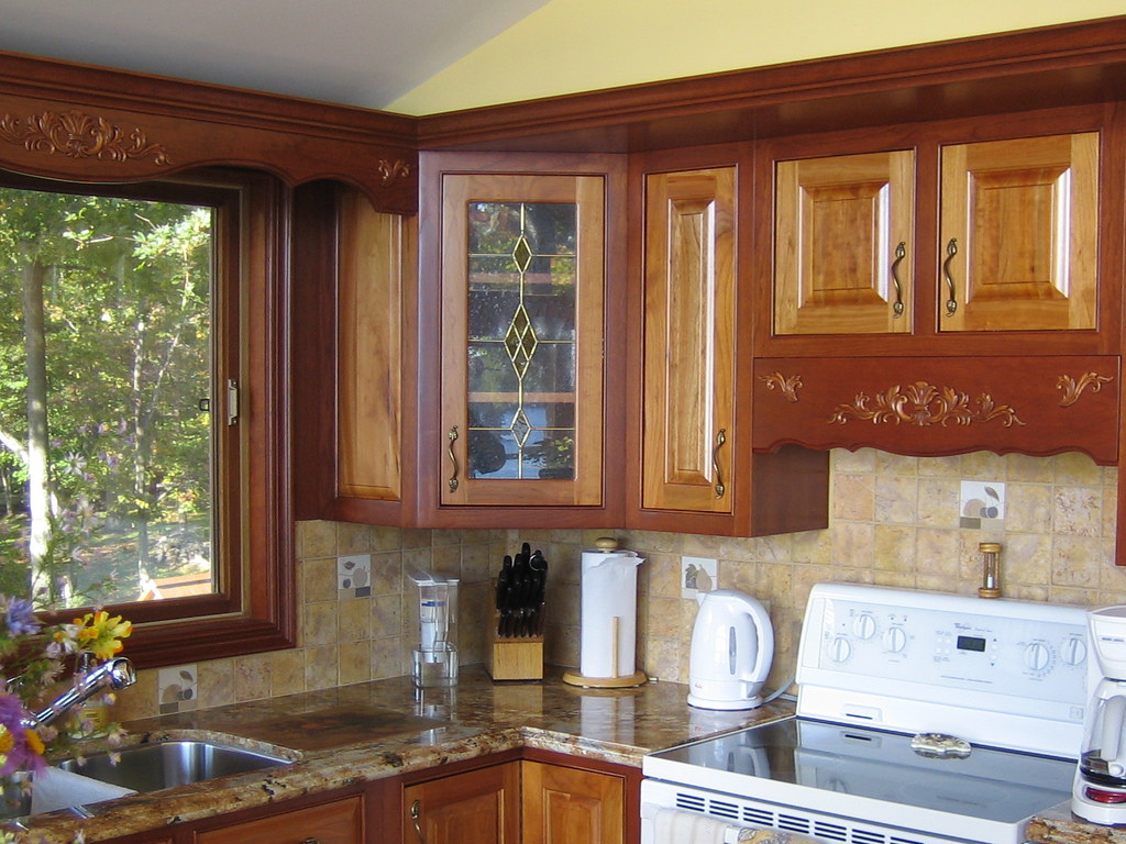Custom Kitchen Cabinet Door Brass In Stained Glass Flickr