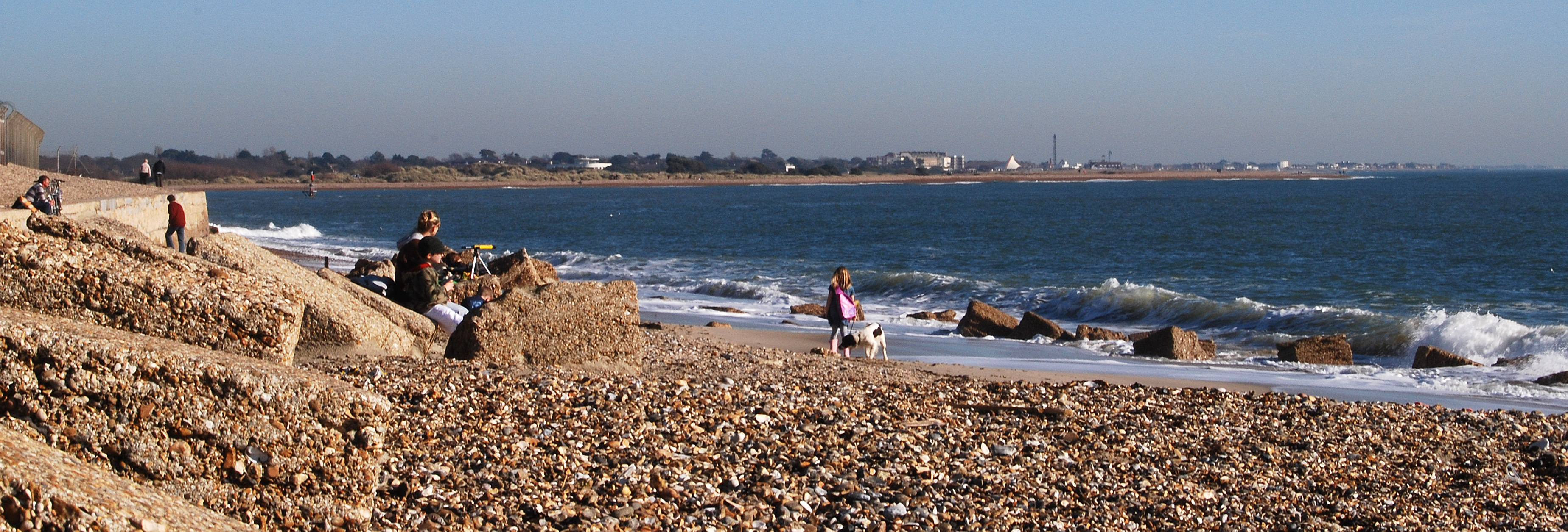 Eastney Naturist Beach, Portsmouth Uk  View Along The -2177