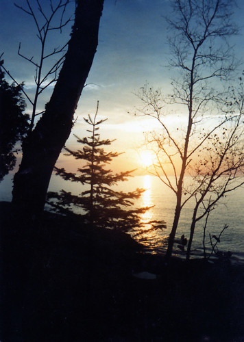 sunset lake water minnesota silhouette womanlake