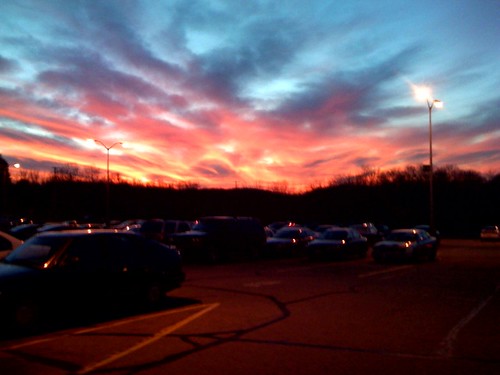 sunset sky clouds landscape parkinglot parkside iphone uwparkside communicationarts